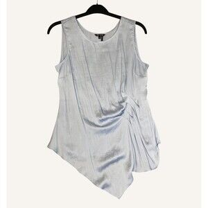 Nic+Zoe Women's Blue Silky Destination Drape Tank Top‎ Size M